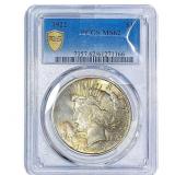 1922 Silver Peace Dollar PCGS MS62