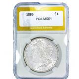 1886 Morgan Silver Dollar PGA MS64