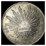 1893-Mo MM Mexico Silver 8 Reales CLOSELY UNCIRCUL