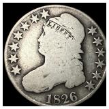 1826 Capped Bust Half Dollar NICELY CIRCULATED