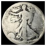1918-S Silver Walking Liberty Half Dollar NICELY C