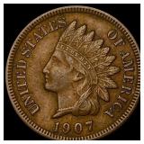 1907 Indian Head Cent NEARLY UNCIRCULATED