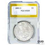 1881-S Morgan Silver Dollar PGA MS64