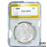 1886 Morgan Silver Dollar PGA MS64