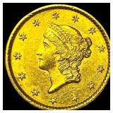 1854 Gold $1 Indian Princess Head Type 2 CLOSELY U