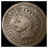 1867 Indian Head Cent NICELY CIRCULATED