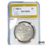 1882-S Morgan Silver Dollar PGA MS63