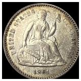 1861 Silver Half Dime CLOSELY UNCIRCULATED