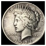 1921 Silver Peace Dollar ABOUT UNCIRCULATED