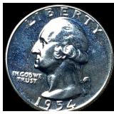 1954 Silver Washington Quarter CHOICE PROOF