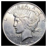 1925-S Silver Peace Dollar CLOSELY UNCIRCULATED