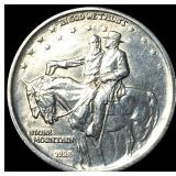 1925 Silver Stone Mountain Half Dollar CLOSELY UNC
