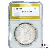 1878-S Morgan Silver Dollar PGA MS63