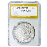 1879-S REV 78 Morgan Silver Dollar PGA AU58