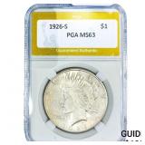 1926-S Silver Peace Dollar PGA MS63
