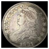 1821 Capped Bust Half Dollar NEARLY UNCIRCULATED