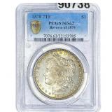 1878 7TF Morgan Silver Dollar PCGS MS63