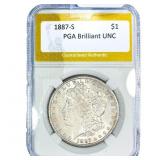 1887-S Morgan Silver Dollar PGA Brilliant UNC