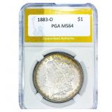 1883-O Morgan Silver Dollar PGA MS64