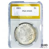 1921 Morgan Silver Dollar PGA MS65