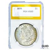 1878 Morgan Silver Dollar PGA MS63