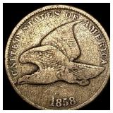 1858 Copper-Nickel Flying Eagle Cent LIGHTLY CIRCU