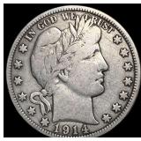 1914 Barber Half Dollar NICELY CIRCULATED