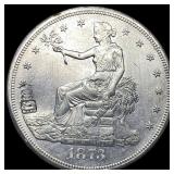 1873-S Silver Trade Dollar NEARLY UNCIRCULATED