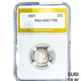 1925 Mercury Silver Dime PGA MS67 FSB