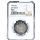 1893 Columbian Expo Half Dollar NGC AU55
