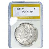 1892-O Morgan Silver Dollar PGA MS65+