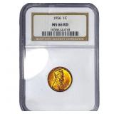 1956 Wheat Cent NGC MS66 RD