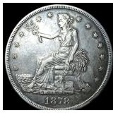 1878-S Silver Trade Dollar NEARLY UNCIRCULATED