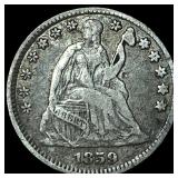1859 Silver Half Dime NEARLY UNCIRCULATED