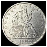 1858-O Silver Half Dollar NEARLY UNCIRCULATED