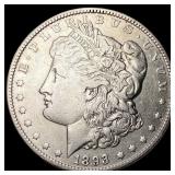 1893 Morgan Silver Dollar NEARLY UNCIRCULATED