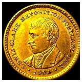 1904 Gold Lewis and Clark Exposition $1 CLOSELY UN