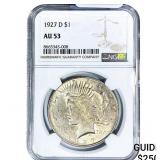 1927-D Silver Peace Dollar NGC AU53