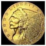 1909 Indian Head Gold $2.50 Quarter Eagle CLOSELY