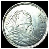 1957 Egypt Silver 5 Piastres Km 382