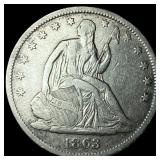 1863-S Silver Half Dollar ABOUT UNCIRCULATED