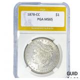 1878-C Morgan Silver Dollar PGA MS65