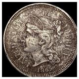 1865 Nickel Three-Cent Piece HIGH GRADE