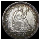1855 Arrows Seated Liberty Quarter CLOSELY UNCIRCU