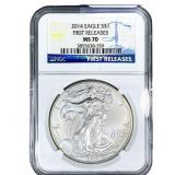 2014 Silver Eagle NGC MS70 First Releases