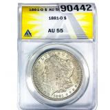 1881-O Morgan Silver Dollar ANACS AU55