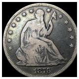 1876-CC Silver Half Dollar LIGHTLY CIRCULATED