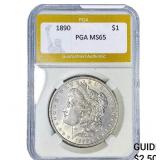 1890 Morgan Silver Dollar PGA MS65