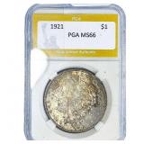 1921 Morgan Silver Dollar PGA MS66