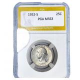 1932-S Washington Silver Quarter PGA MS63